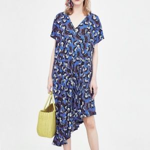 Zara Trafaluc Asymmetrical Floral Dress